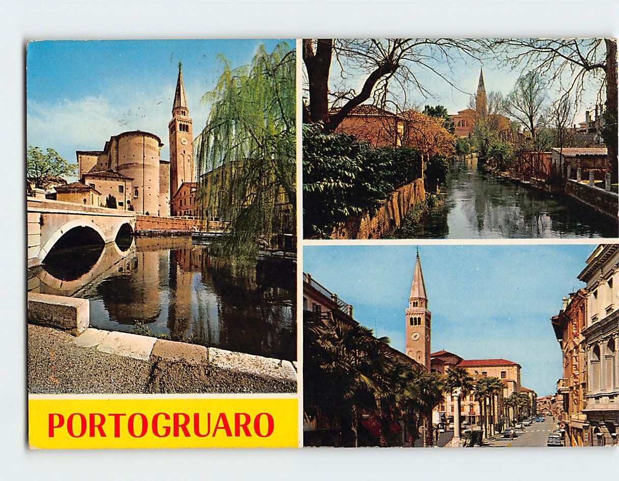 Postcard Multiple View Portogruaro Italy