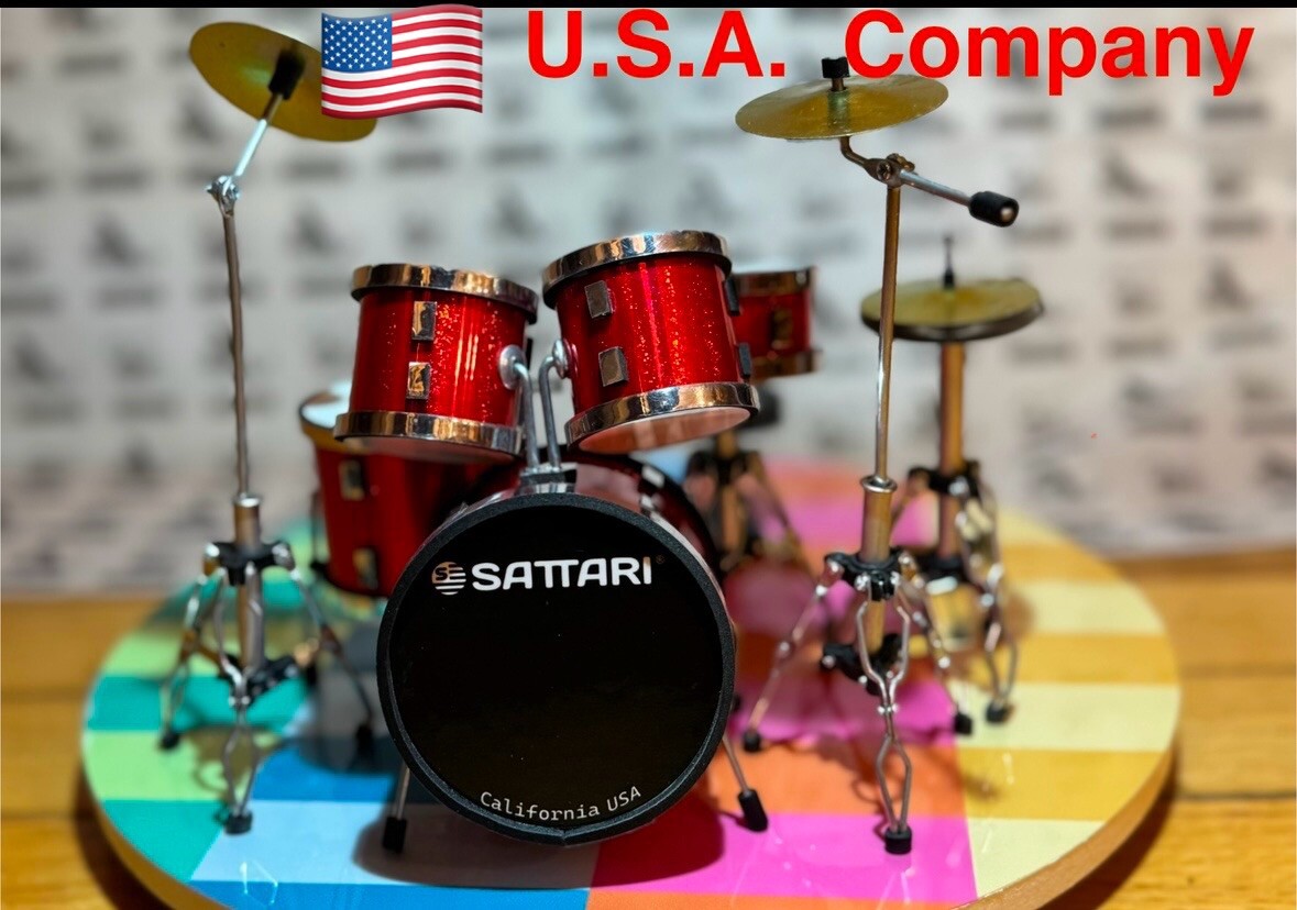 miniature drum kit. SATTARI Function Kicke Pedal Hi Hat Adjust.cymbals