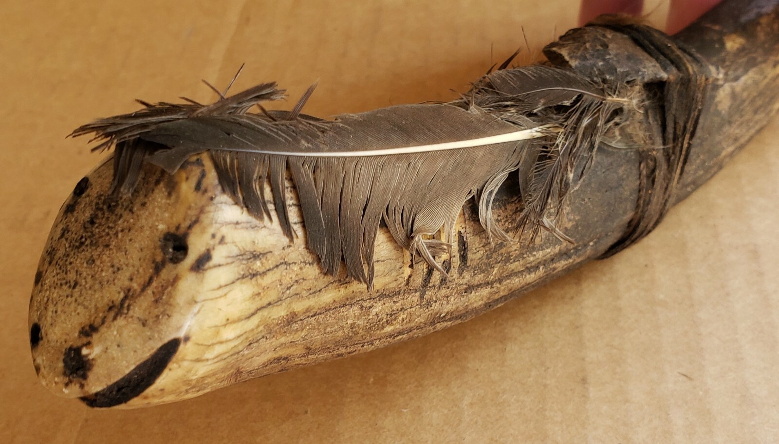 Vintage Teddy Weahkee Zuni Fetish Serpent Antler Native American Indian 14\