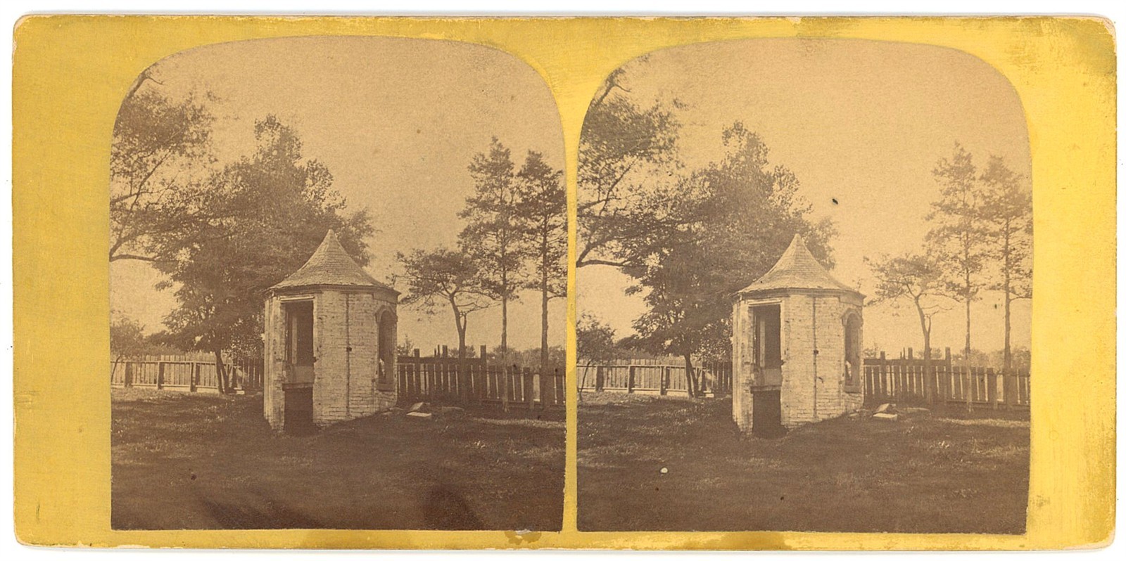 NEW JERSEY STEREOVIEW - Newark - Ruins of Irving\'s Cockloft Hall - 1880s
