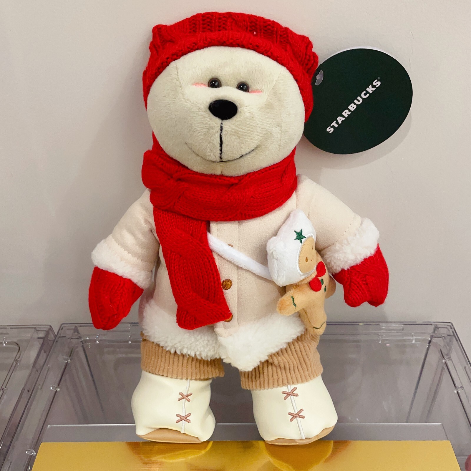 Authentic with tag Starbucks 2022 Christmas Holiday Bear bearista Plush toy