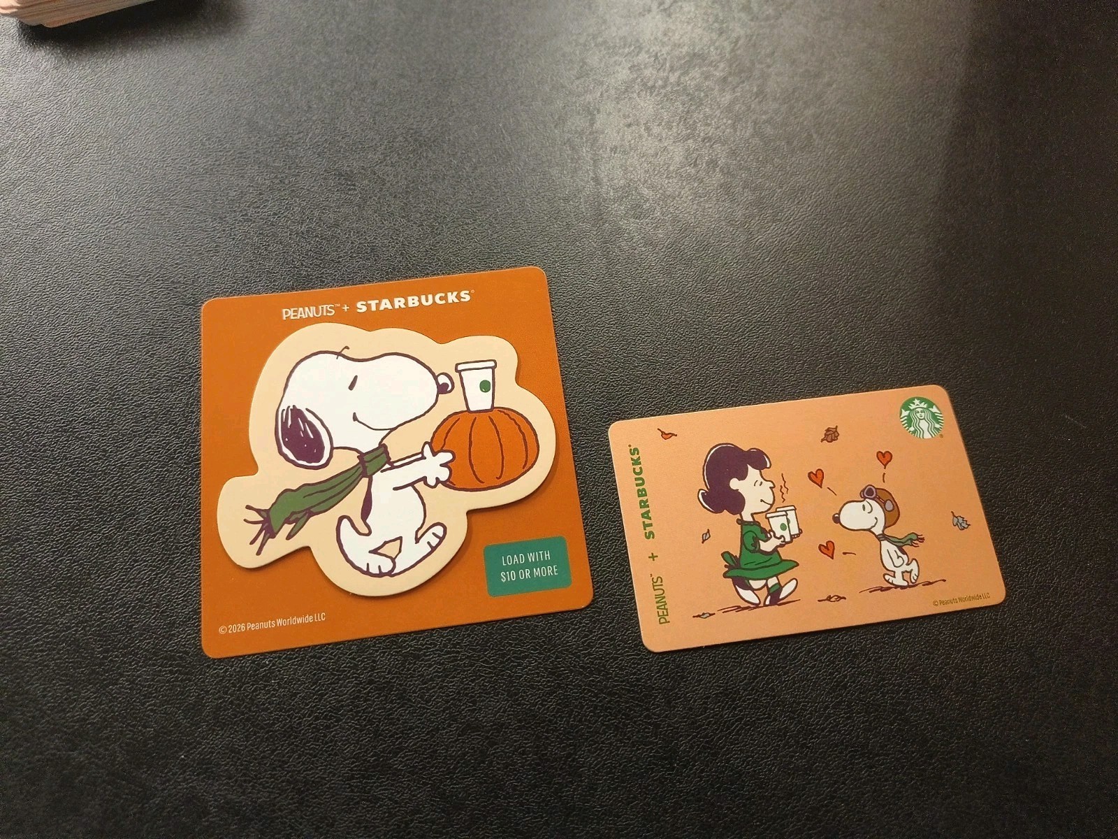 US Listing Starbucks 2026 Snoopy Die Cut Gift Card ) Includes Both