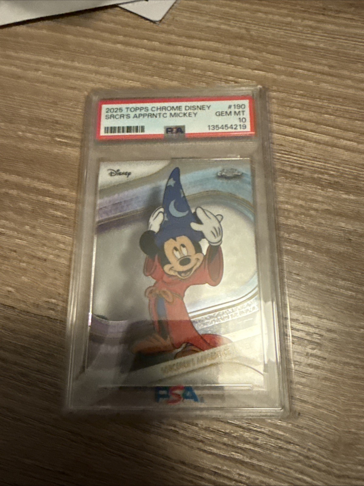 2025 Topps Chrome Sorcerer Mickey PSA 10