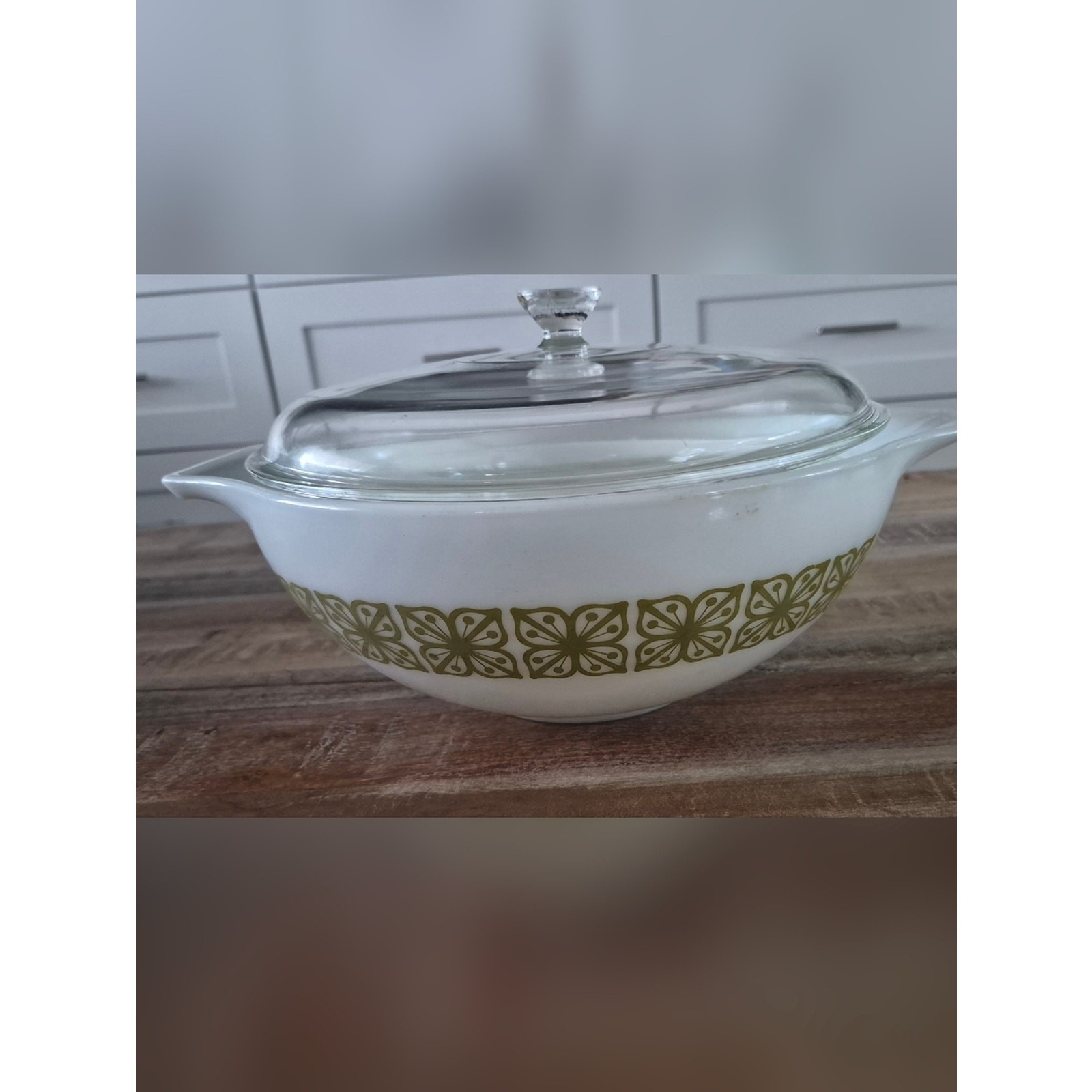 Vintage Pyrex Butterfly Gold / Verde 3-Piece Set - Cinderella Bowls 441 & 444