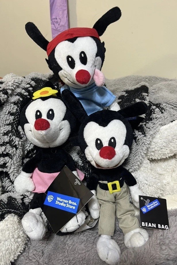 1998 WB Animaniacs Yakko Wakko Dot Vintage Bean Bag Set Warner Bros w/ Tags 1998 WB Animaniacs Yakko Wakko Dot Vintage Bean Bag Set Warner Bros w/ Tags