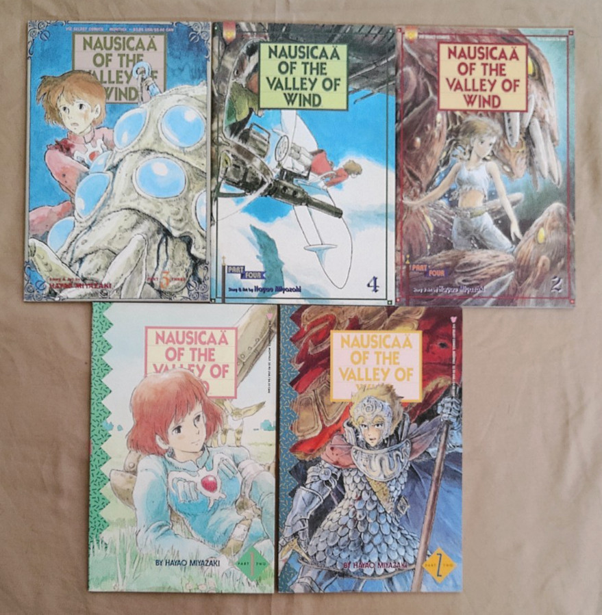 Nausicaa Of The Valley Of Wind 5 Book Lot Viz Comics NM AVG