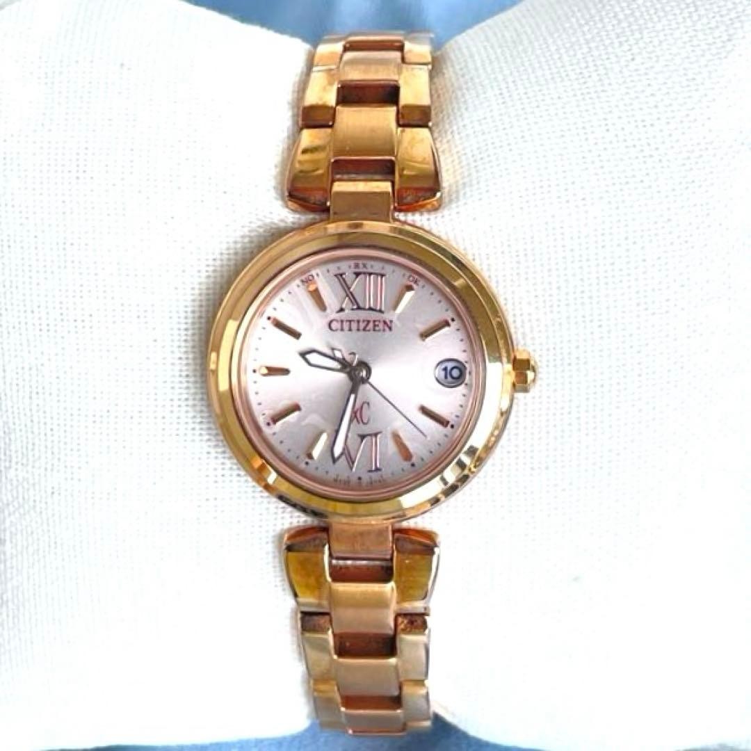 Citizen xC Mini-Sol Radio Solar Watch Champagne Dial Excellent Condition