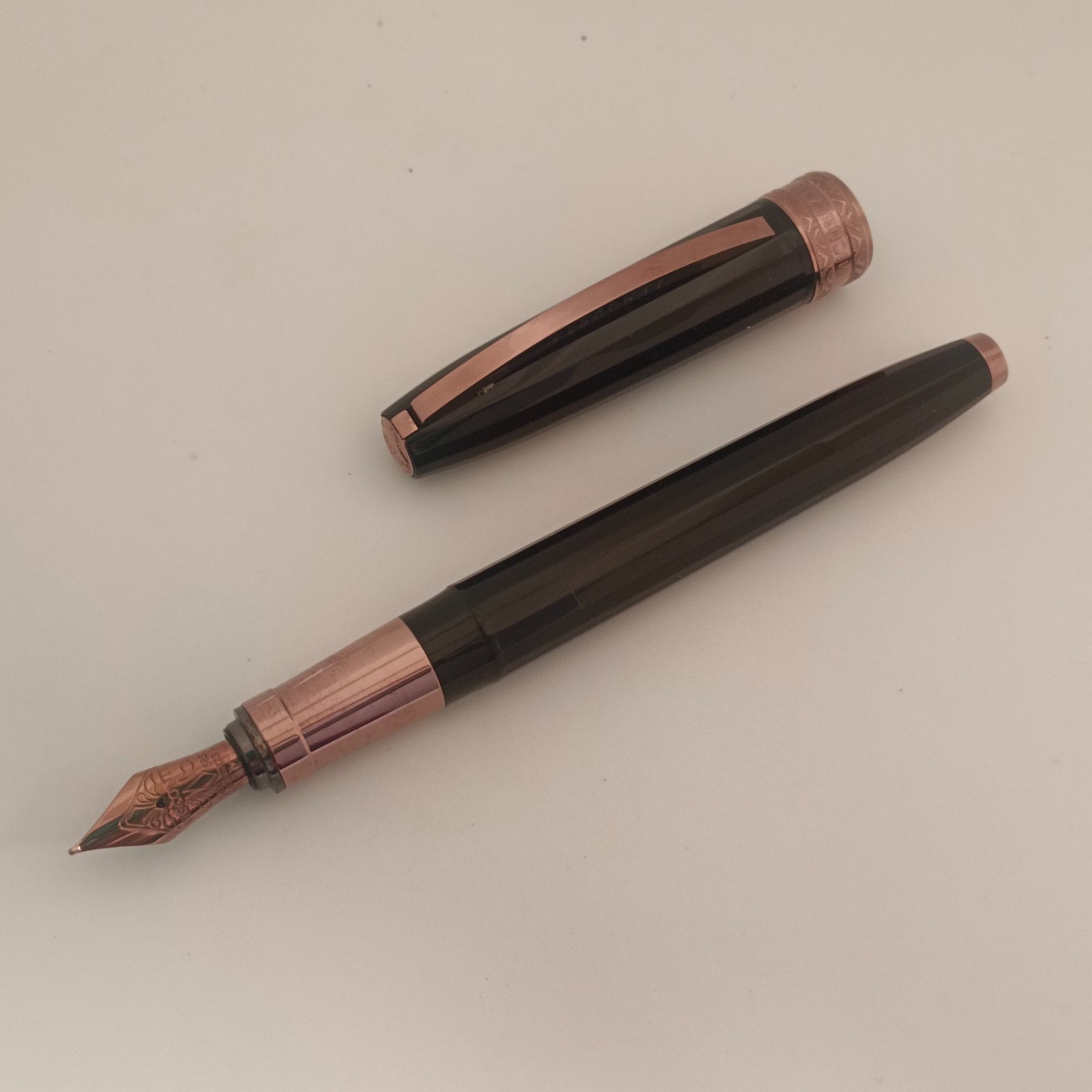 Visconti michelangelo Black & Bronze Fountain Pen - Italy 14kt nib