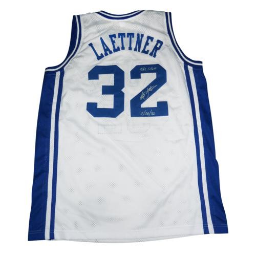 Christian Laettner Autographed Duke Blue Devils (White #32) Custom Jersey w/ \