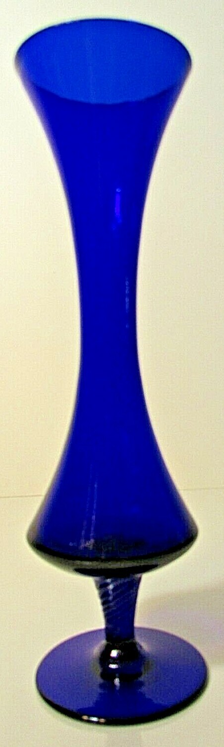 Bud Vase 8 inches COBALT Blue Glass 