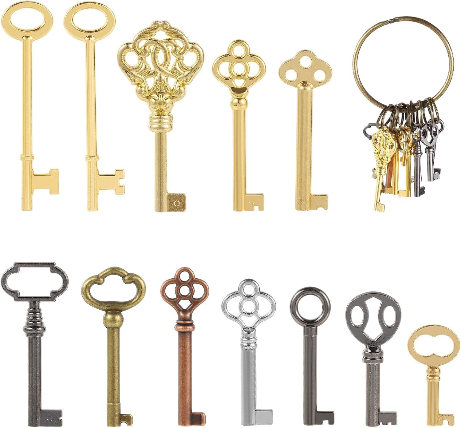 12pcs Skeleton Key Set | Universal Hollow Barrel Keys for Antique Cabinet Door 12pcs Skeleton Key Set | Universal Hollow Barrel Keys for Antique Cabinet Door