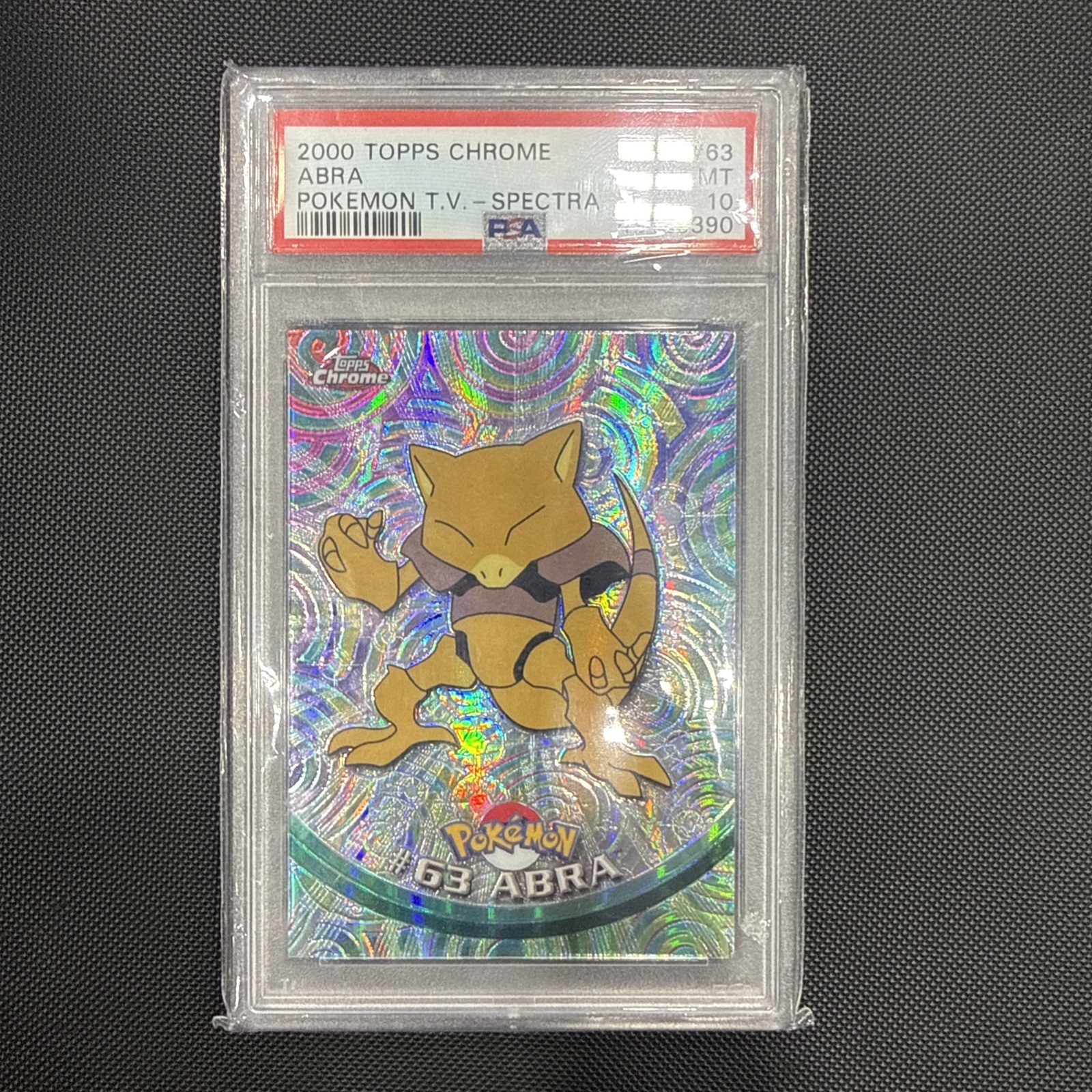 2000 TOPPS CHROME POKEMON T.V. SPECTRA #63 ABRA PSA 10 POP 35 New Cert 
