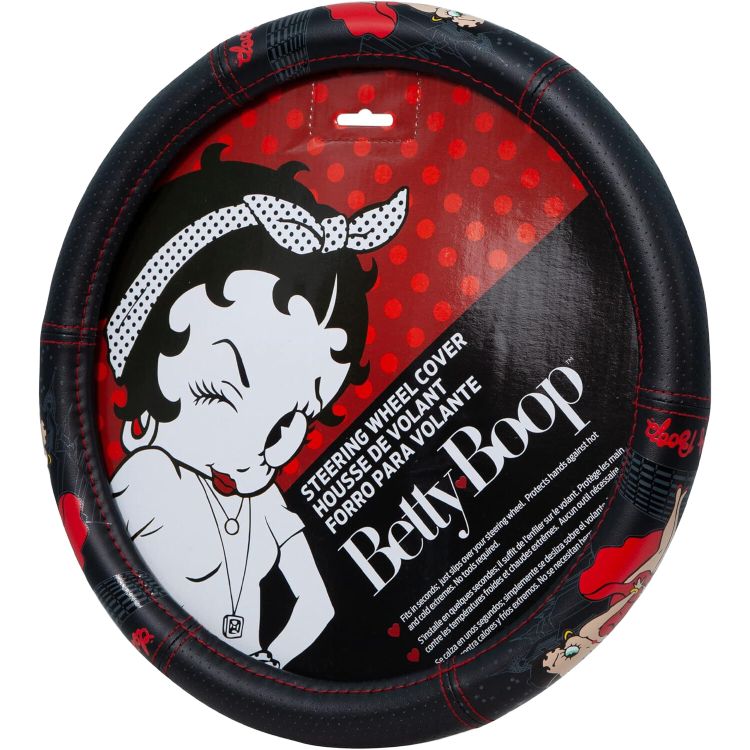 Betty Boop Car Steering Wheel Cover - Durable and Comfortable Car Wheel Cover