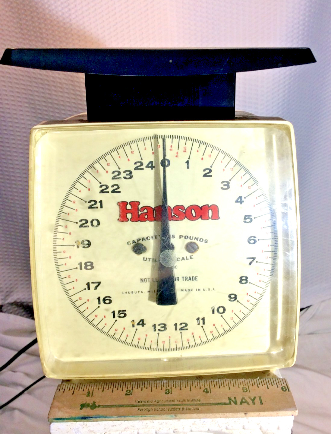 Vtg Hanson 25 lb capacity kitchen scale - USA EUC