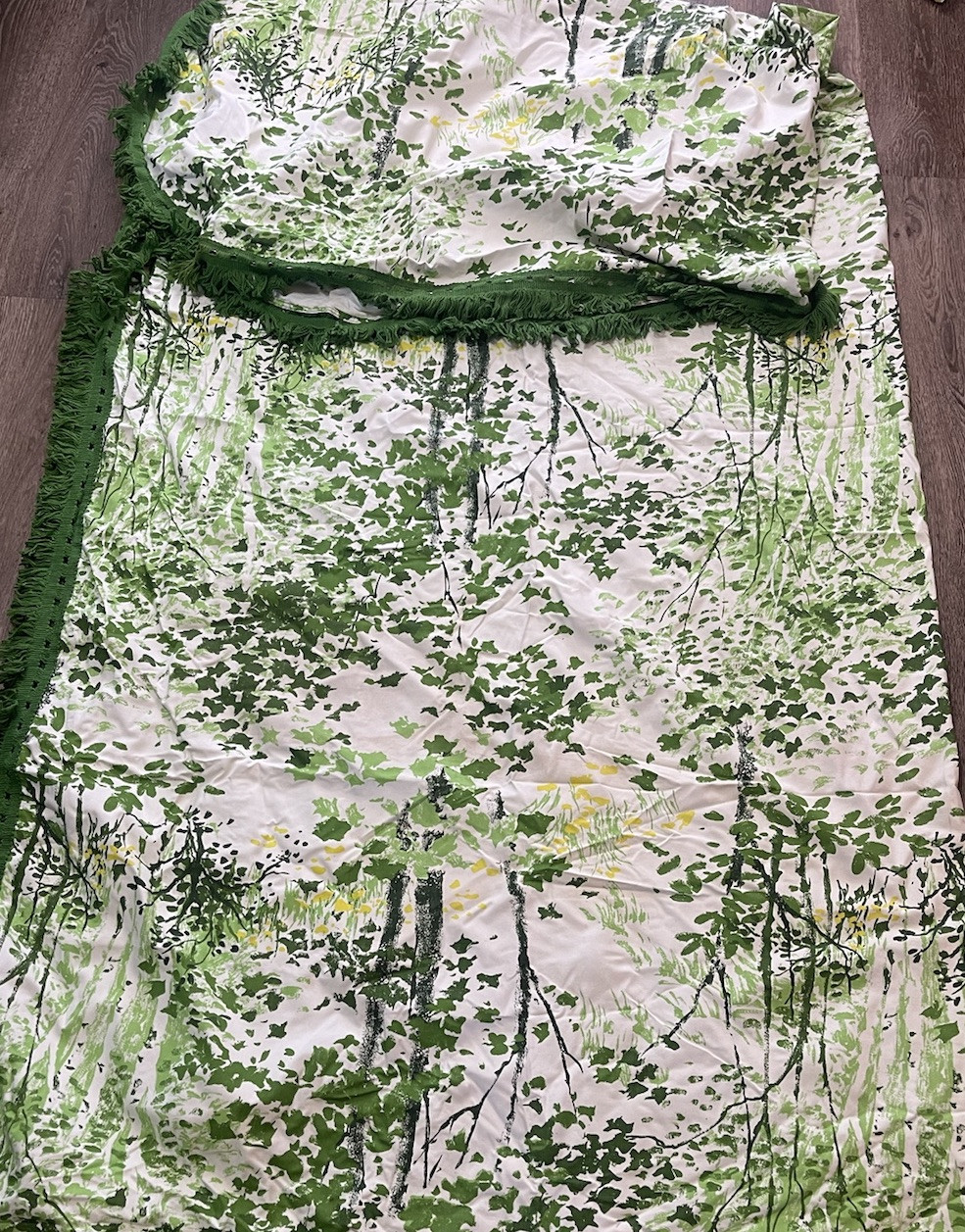Vintage Perma-Prest Sears Bedspread, Roebuck and Co. MCM Forest Haven 96”x114”