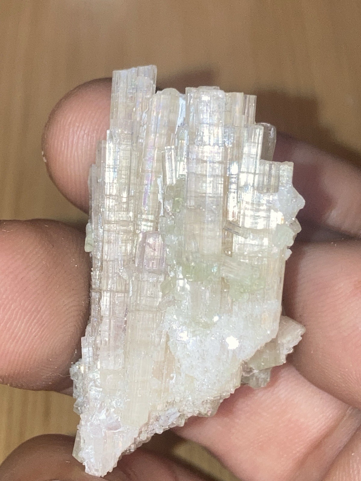 Watermelon Pink And Green TOURMALINE Spray Cluster - Amazing Clarity  20.4 Gram