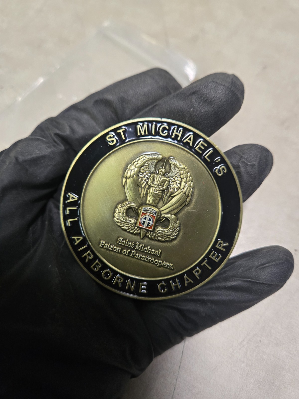 Rare St Michaels All Airborne Chapter Paratroopers Challenge Coin Rare St Michaels All Airborne Chapter Paratroopers Challenge Coin