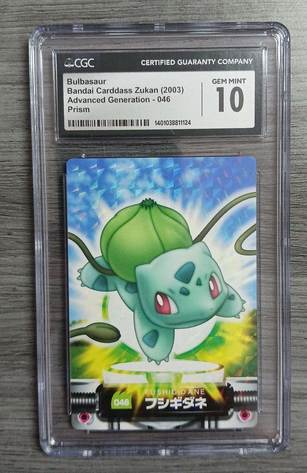 CGC GEM MINT 10 Bulbasaur Bandai Carddass Zukan Advanced Generation