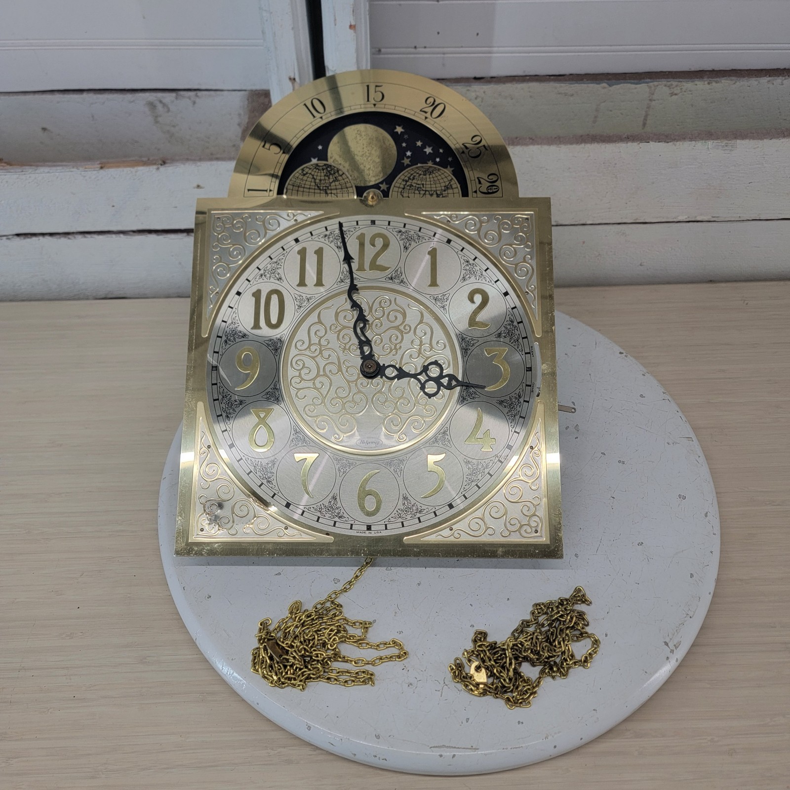 Ridgeway 9116 Grandfather Clock 451-033H 114cm Movement Moon Dial Assembly 1994