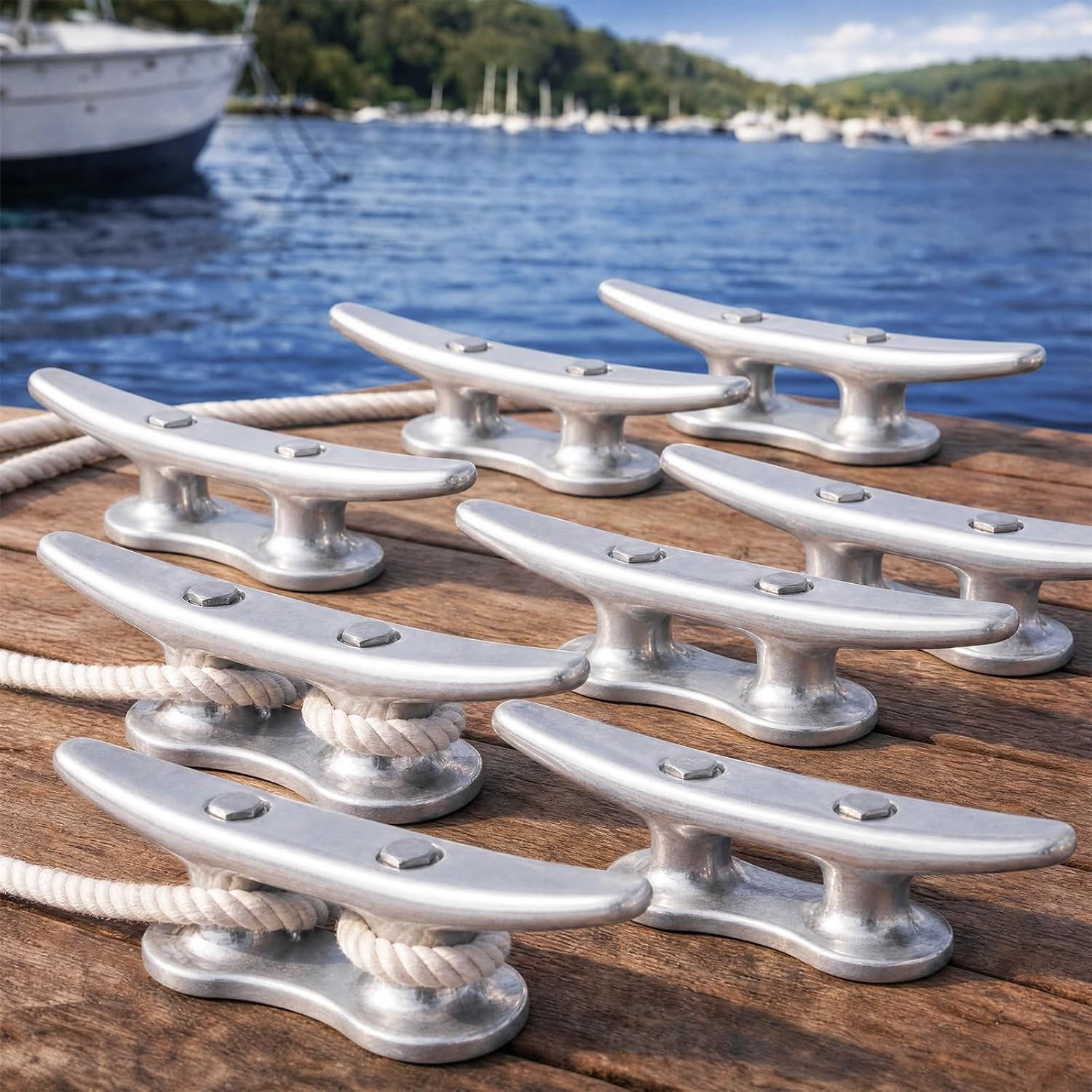6 Inch/8 Inch in Aluminum Boat Dock Cleats