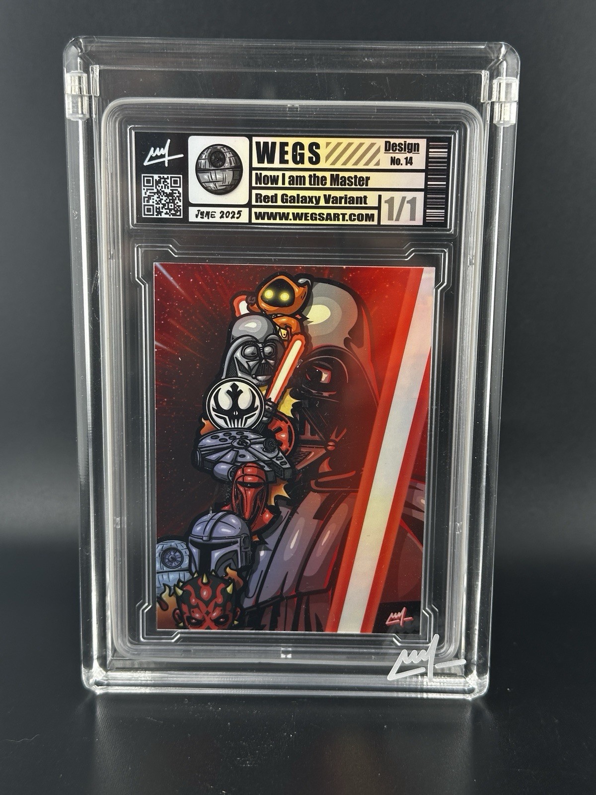 Wegs, Vader Now I Am The Master, Iridescent, 1/1, Art Card, 2025 Wegs, Vader Now I Am The Master, Iridescent, 1/1, Art Card, 2025