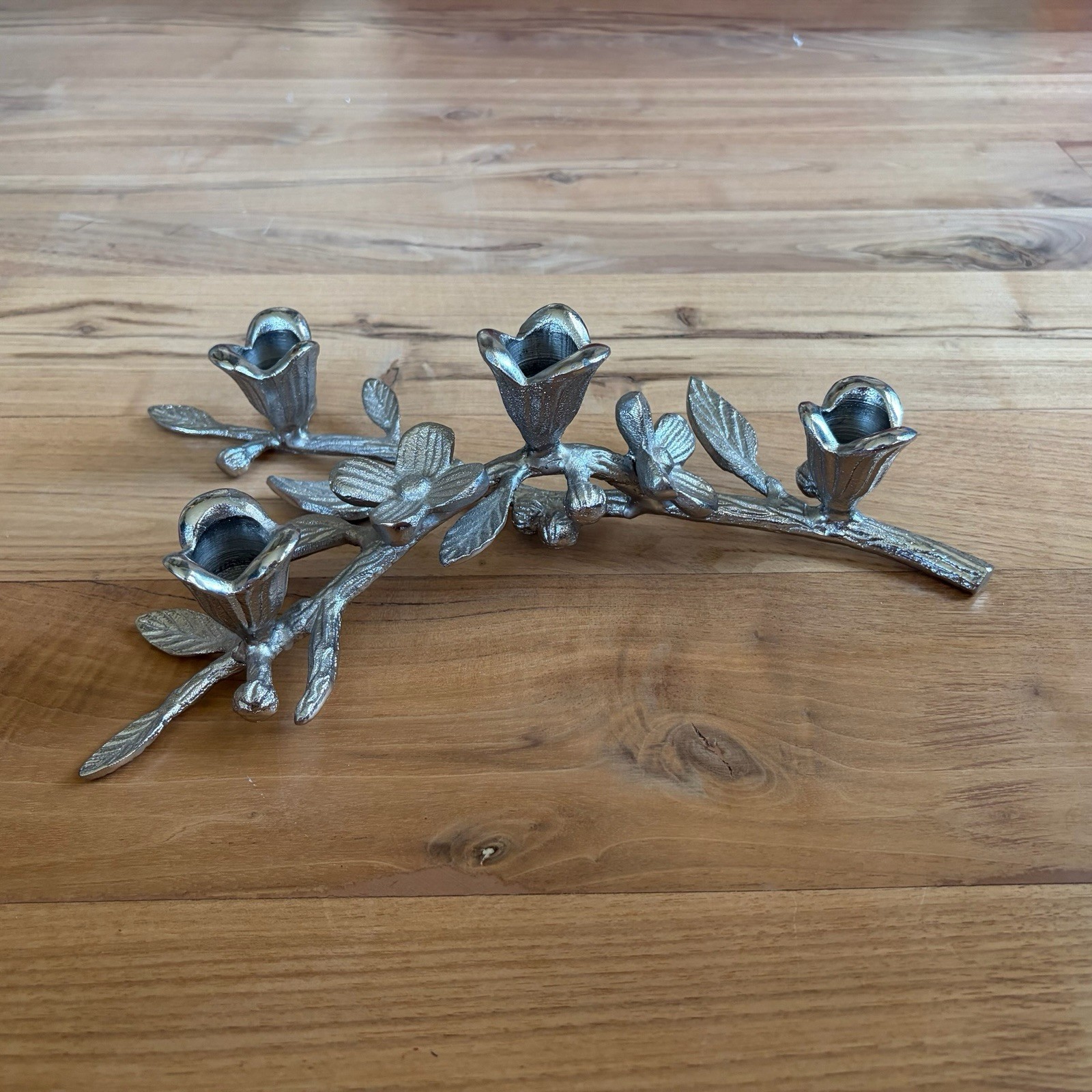 Vintage Rustic Dogwood Tree Branch Centerpiece 4 Tapered Candle Holder