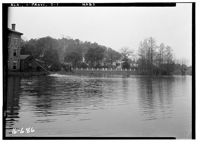 Photo:Prattville Alabama Daniel Pratt House Autauga Creek 1935 Lake View