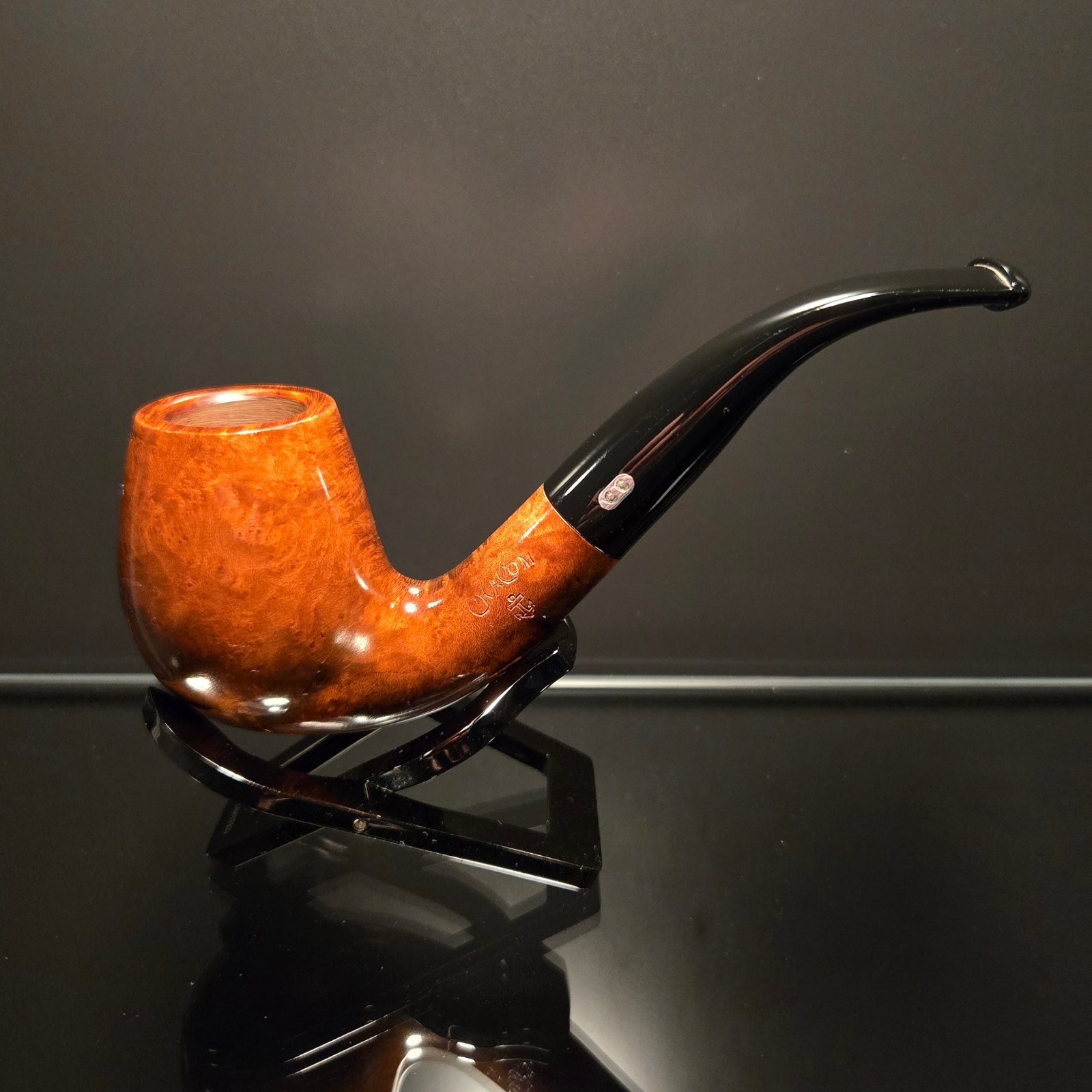 RARE CHACOM SWAN NECK BENT BILLIARD - NO FILLS/BEAUTIFUL GRAIN - UNSMOKED RARE CHACOM SWAN NECK BENT BILLIARD - NO FILLS/BEAUTIFUL GRAIN - UNSMOKED