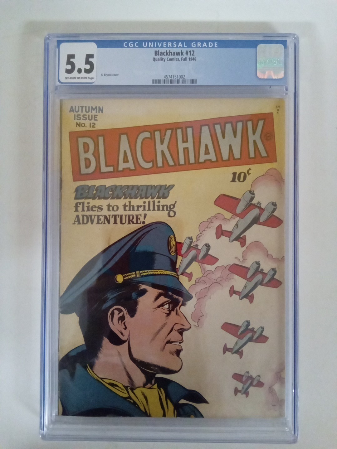 Blackhawk #12 Quality Comics, Fall 1946 Al Bryant Cover CGC 5.5