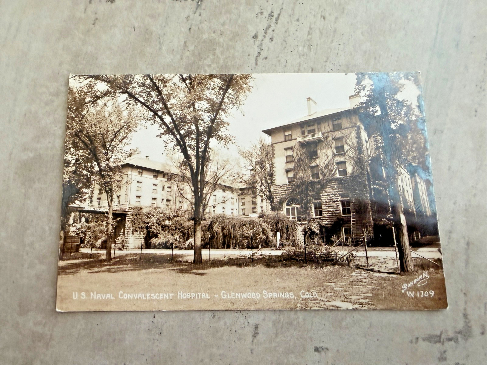 U.S. Naval Convelscent Hospital Glenwood Springs CO Real Photo Postcard Unposted