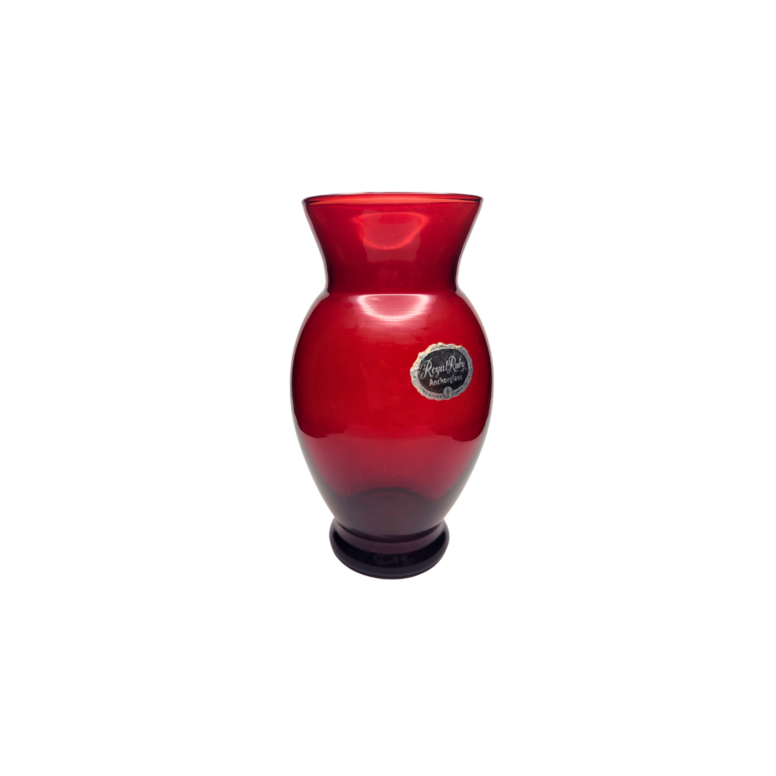 Anchor Hocking Royal Ruby Red Glass Flared Flower Bud 6.5\
