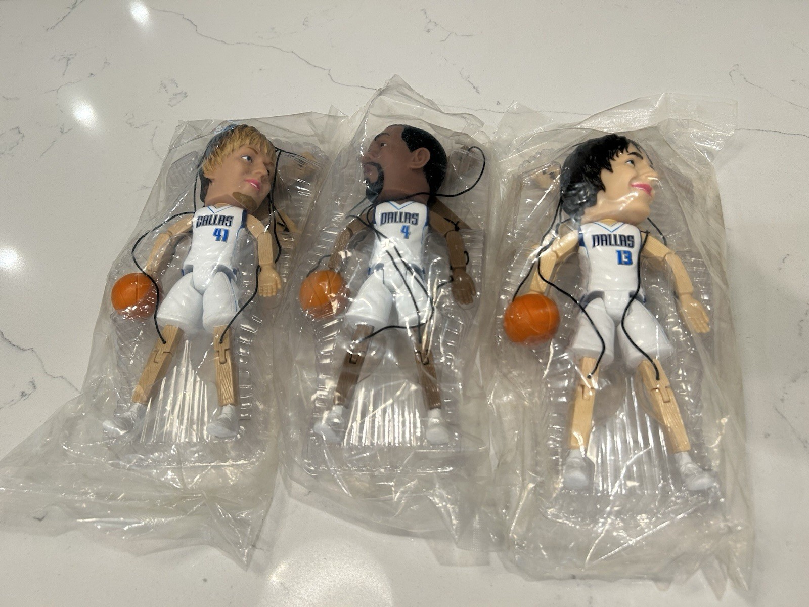 Dallas Mavericks Marionettes - Dirk, Steve Nash, Michael Finley - unopened