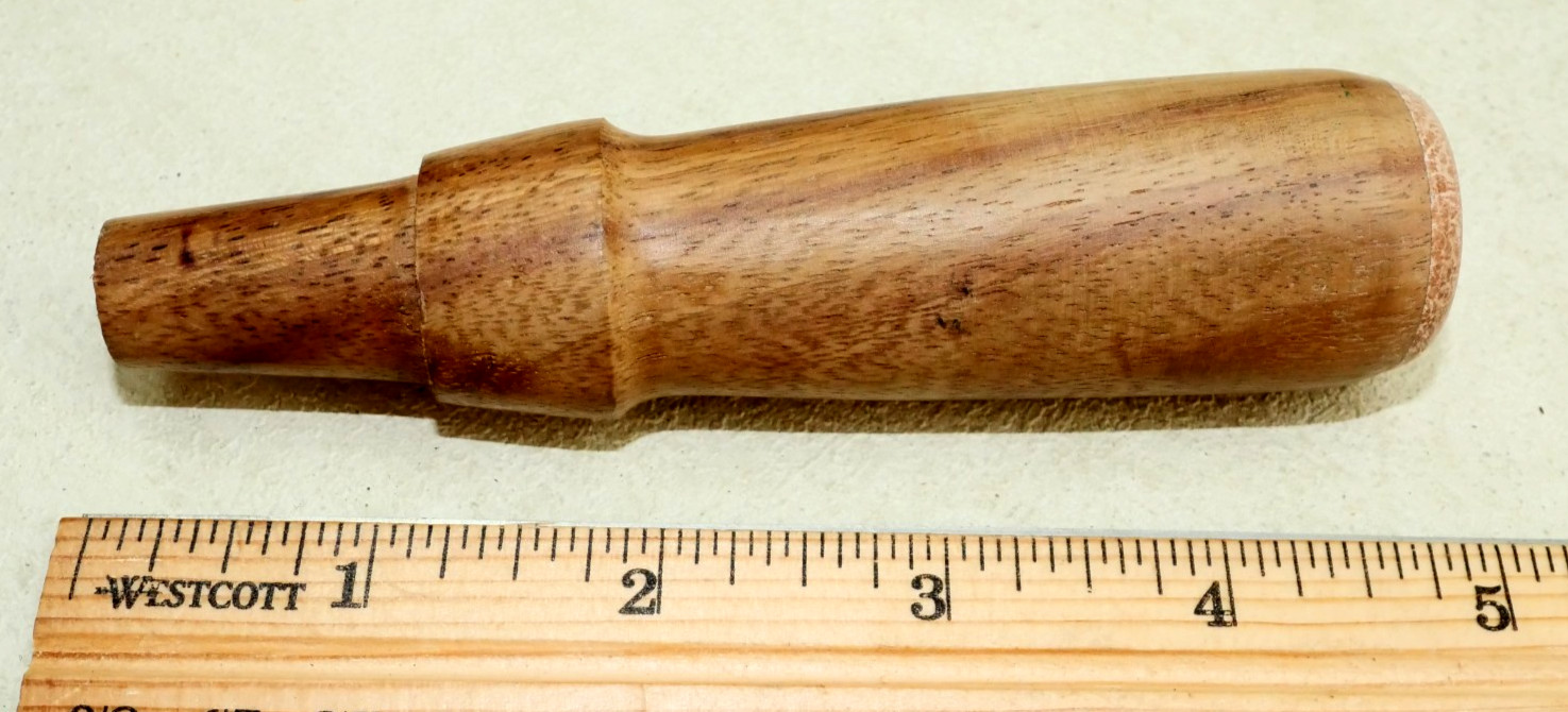 NEW ROSEWOOD SOCKET CHISEL HANDLE W/ LEATHER BUTT FOR TOOL RESTORATION