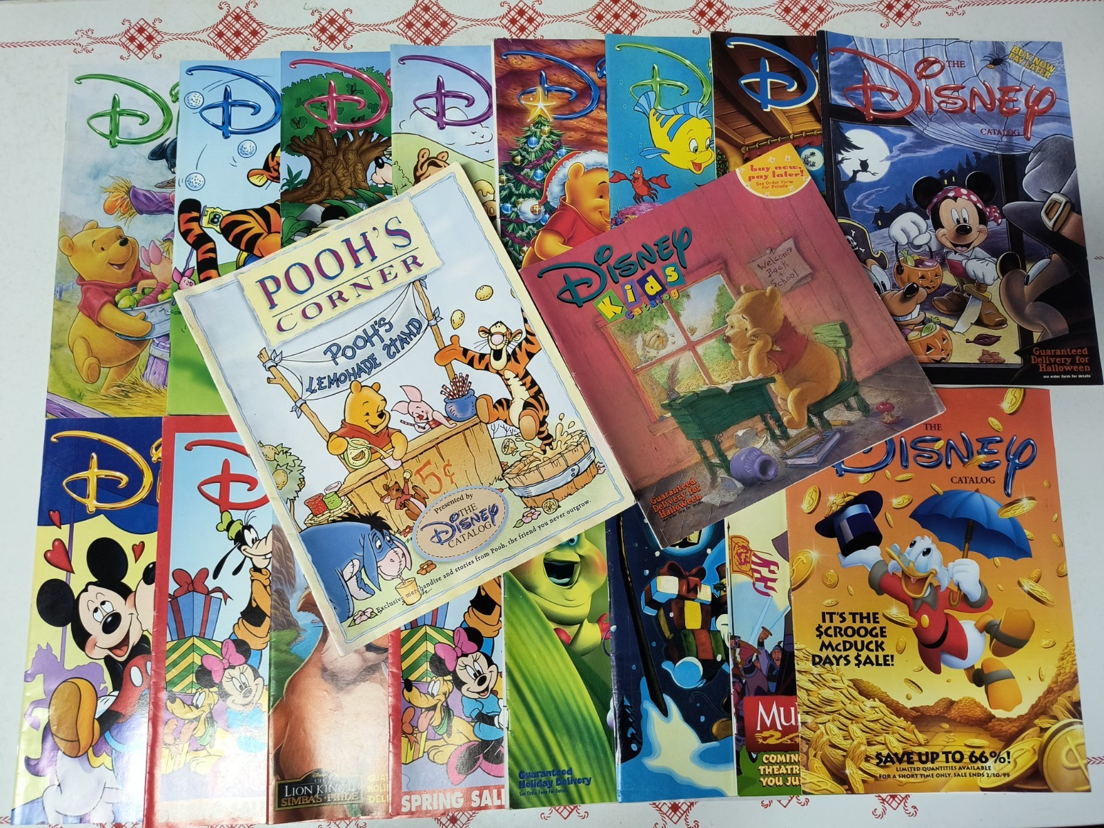 Disney Catalogs (Lot of 19) 1998 issue year Disney Catalogs (Lot of 19) 1998 issue year