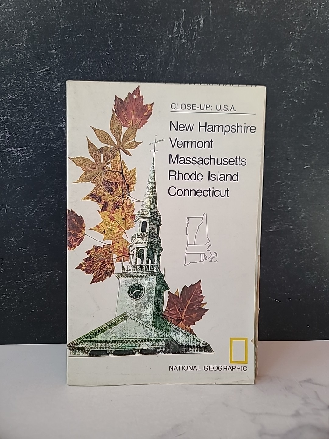 National Geographic New Hampshire Vermont Massachusetts Rhode Island Map 1975 