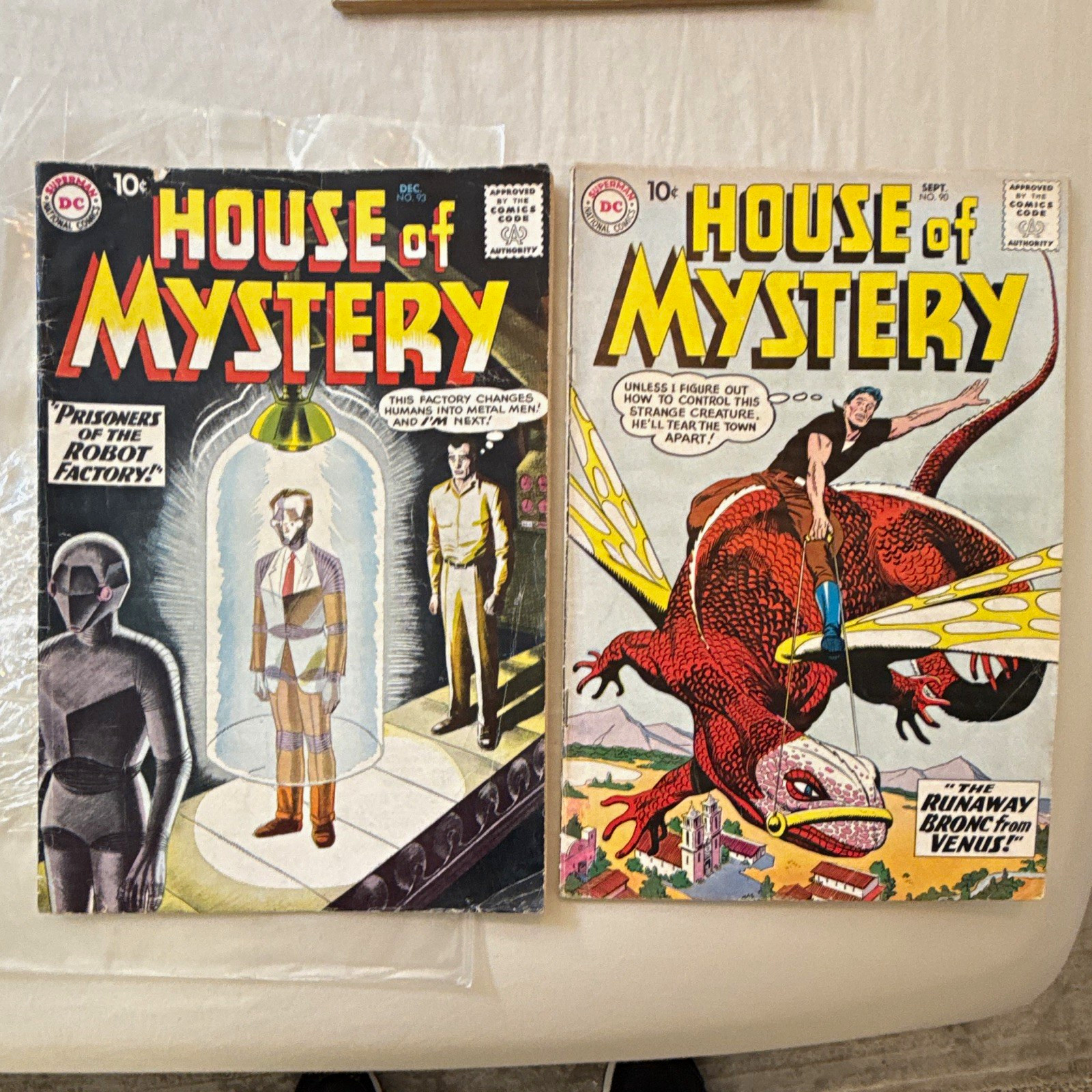 Vintage Silver Age House of Mystery Comic Lot #124 & #134 DC Comics 1962 1963