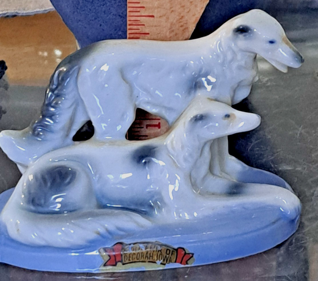 Vintage Borzoi Russian Wolfhound Porcelain Figurine Made in Japan Dog Figure Vintage Borzoi Russian Wolfhound Porcelain Figurine Made in Japan Dog Figure