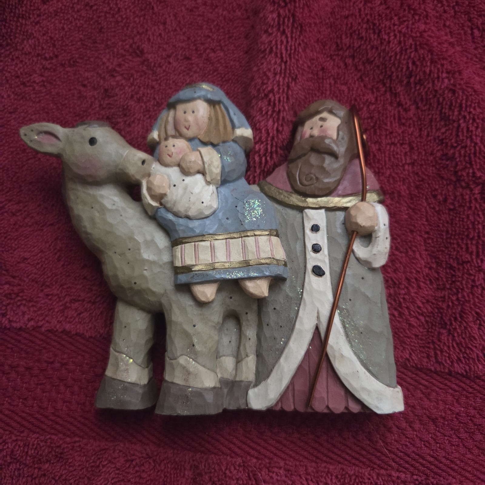 Jim Shore Heartwood Creek Holy Family on Donkey