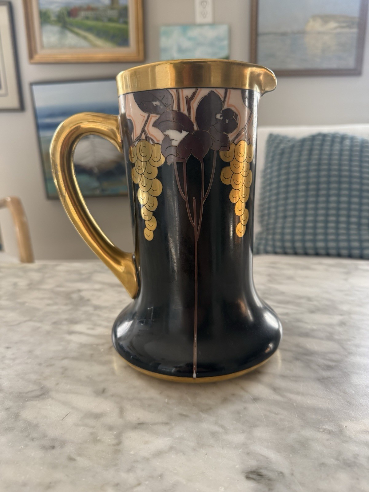 Antique Robert W A Pickard Studios Hessler Signed Art Deco Vase 8.5 Inches Tall Antique Robert W A Pickard Studios Hessler Signed Art Deco Vase 8.5 Inches Tall
