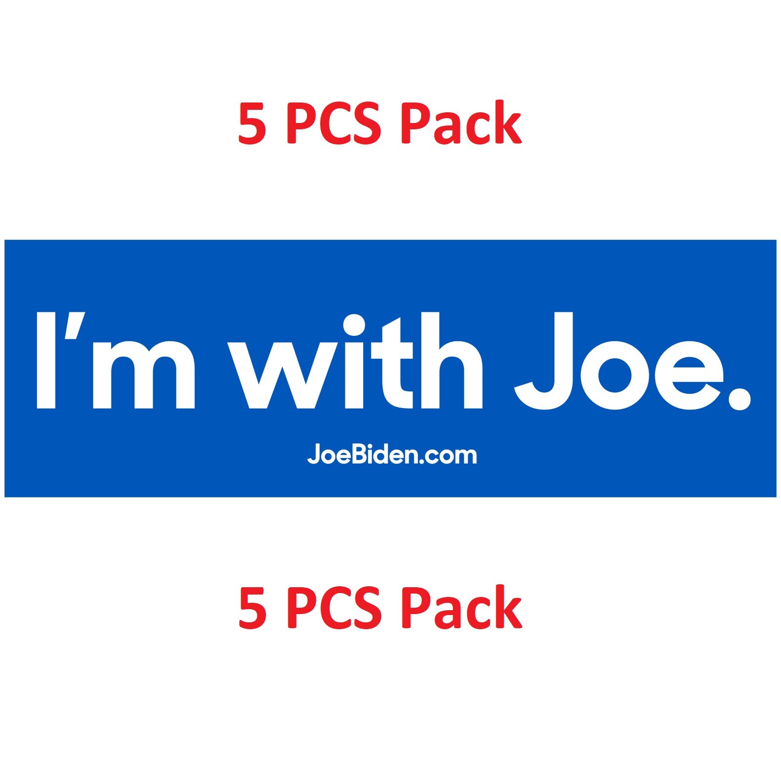 5 pcs I'm with Joe Biden for President Campaign Vinyl Bumper Stickers Decal