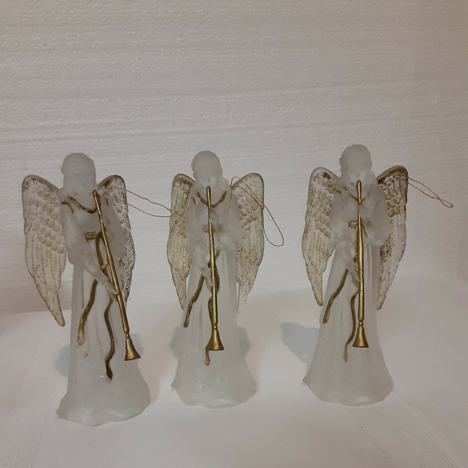 Three Vintage Christmas Ornament Angels 6\