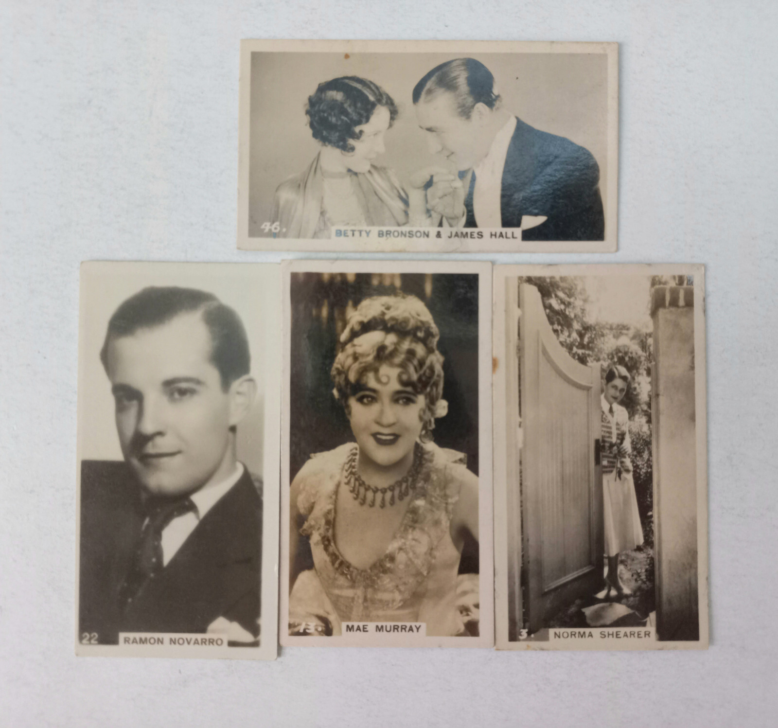 CIGARETTES ADVERTISING LOT Of 4 MINI NITRATED PHOTOS HOLYWOOD MOVIE CINEMA STARS