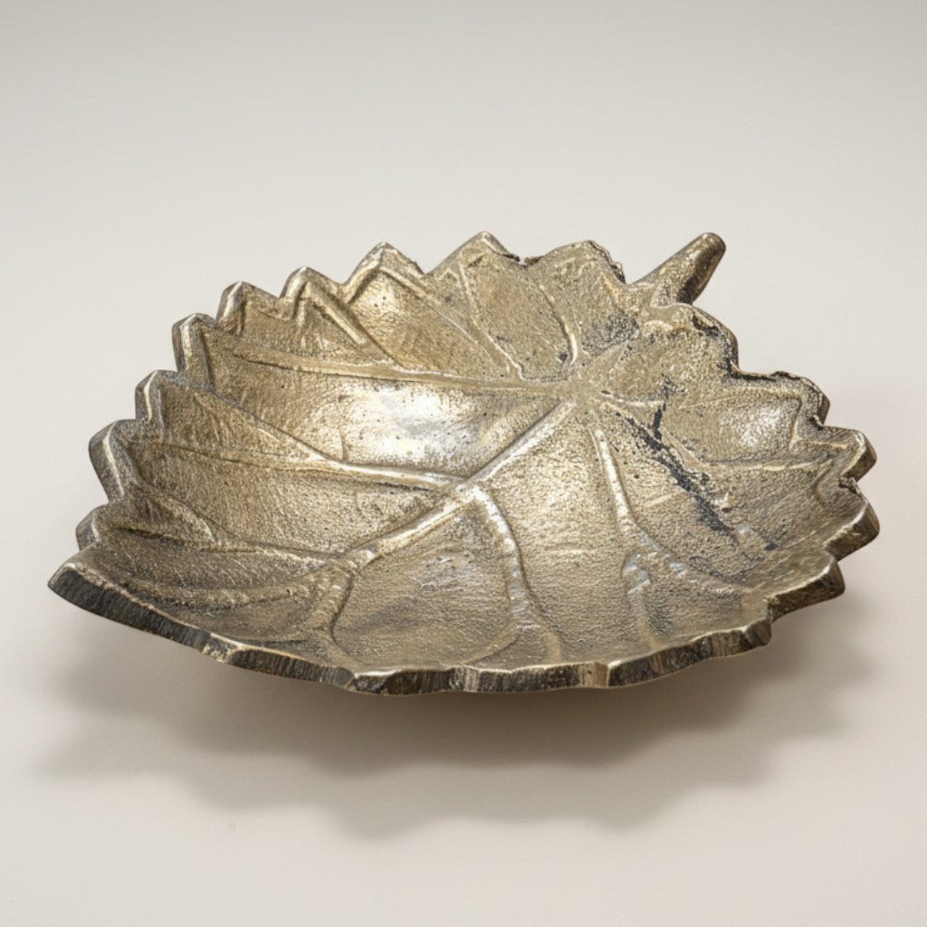 Leaf Solid Brass Mid-Century Ashtray & Trinket Dish