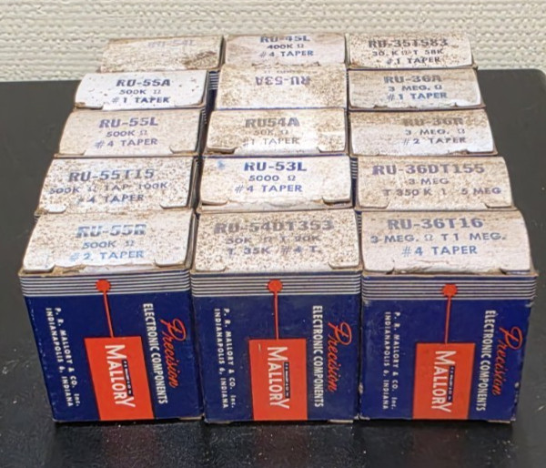 15 Vintage NOS Radio Parts by  Mallory Electronic Components