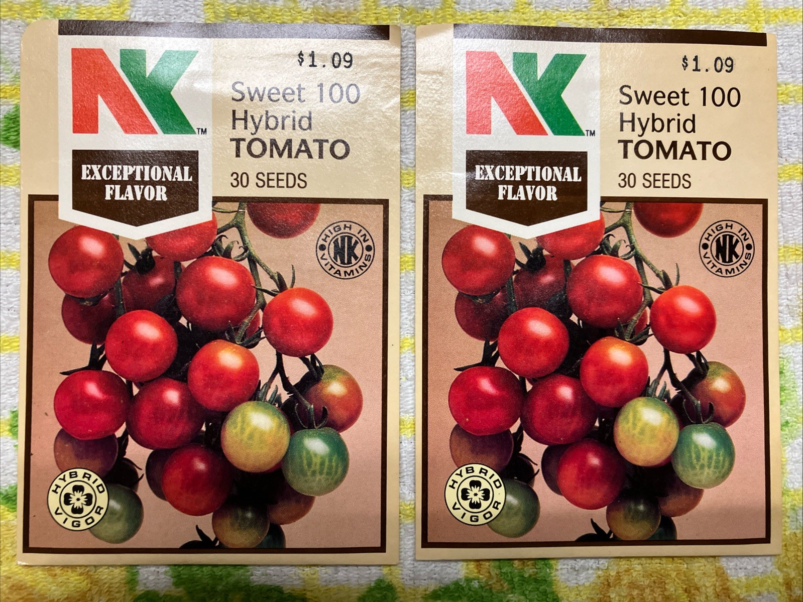 Vintage Northrup King Sweet 100 Hybrid Tomato Seed Packets