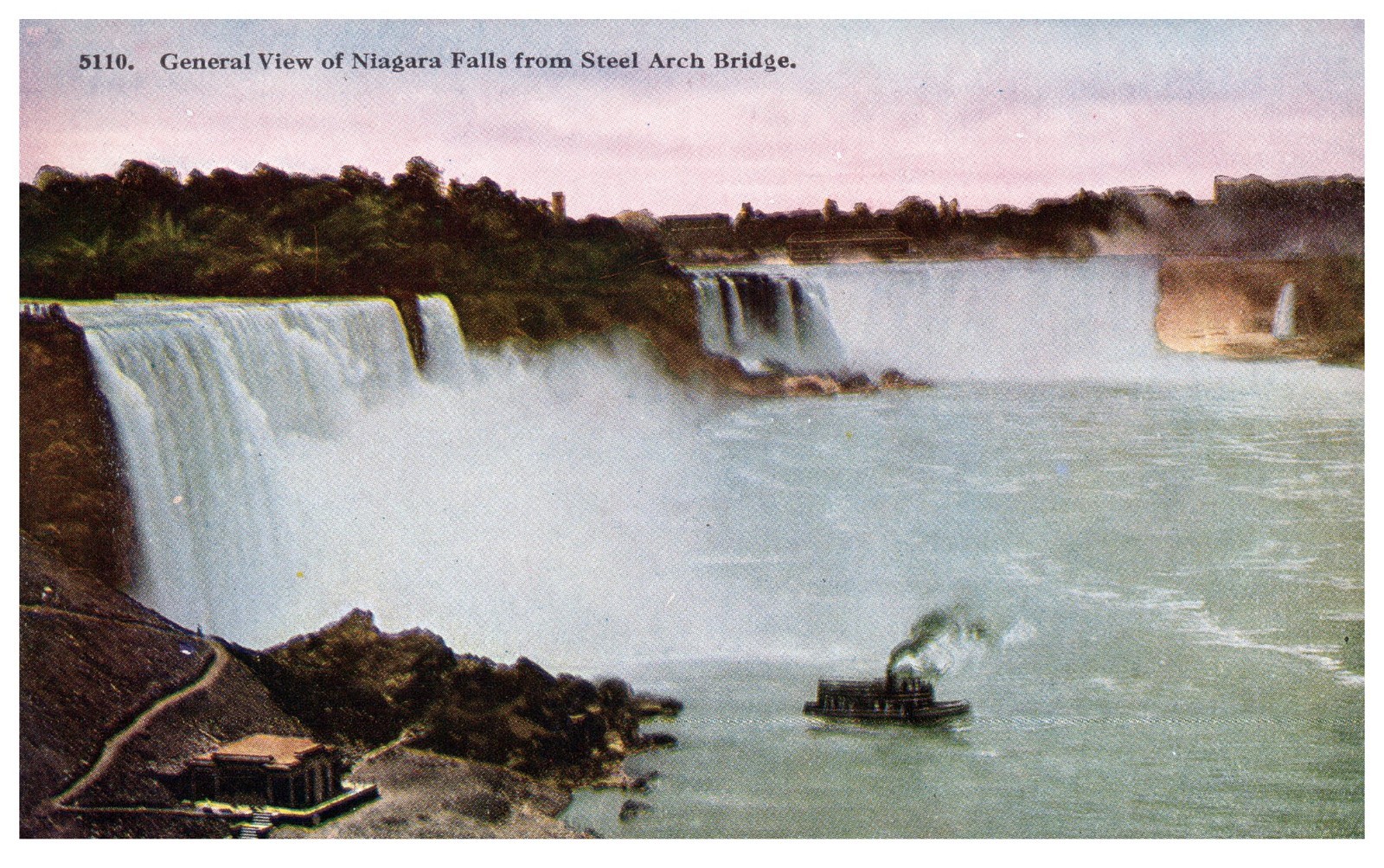 c1910 NIAGARA FALLS NEW YORK GENERAL VIEW FROM STEEL ARCH BRIDGE POSTCARD P6540