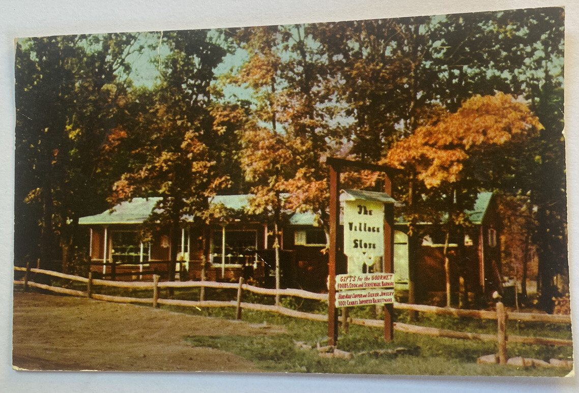 Vintage Postcard c1959 ~ The Village Store ~ Rancocas Woods New Jersey NJ