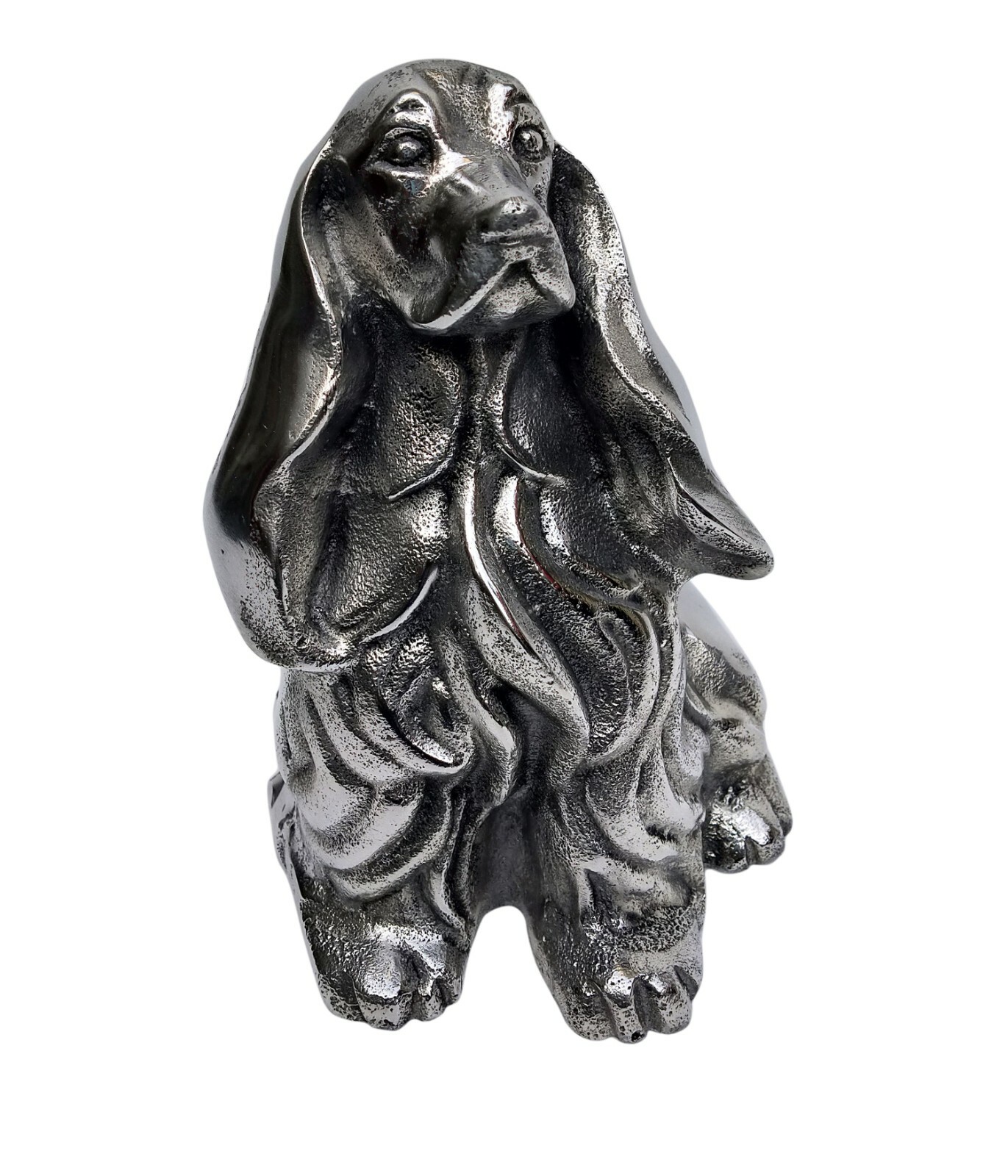 Metal Dog Spaniel Statue Figurine