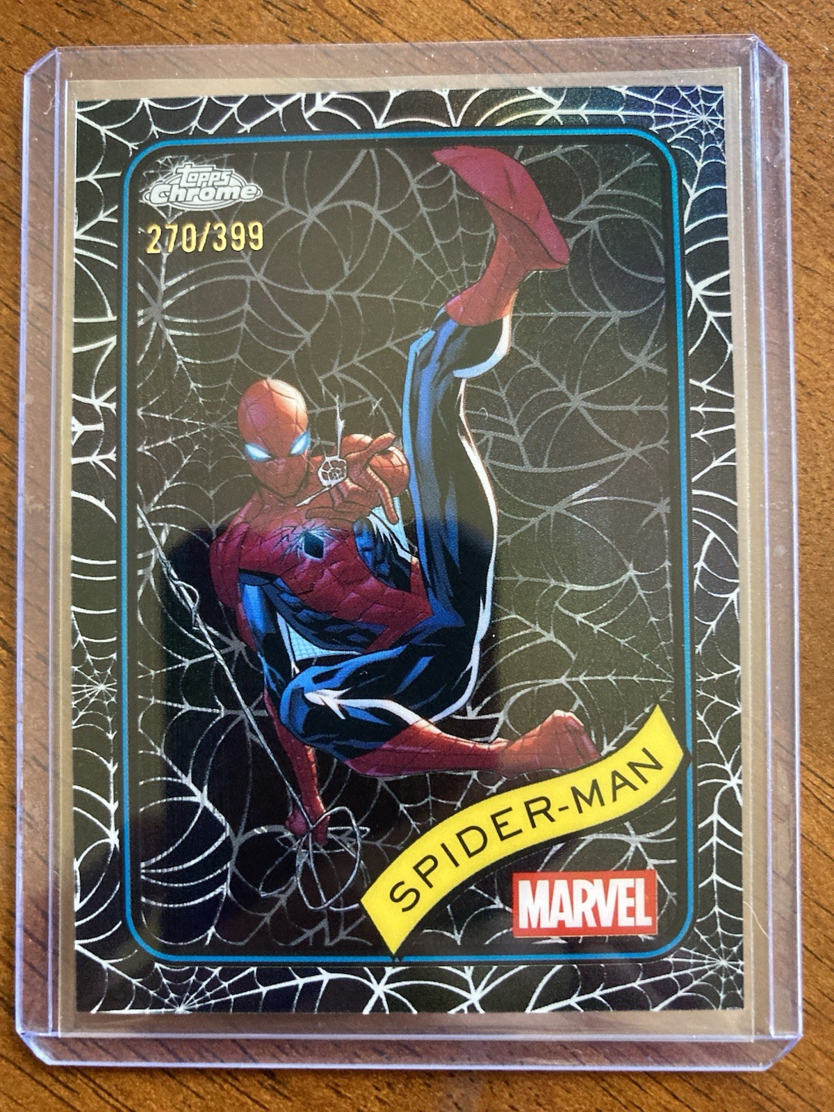 2025 topps marvel chrome Spider-Man Web Refractor 270/399
