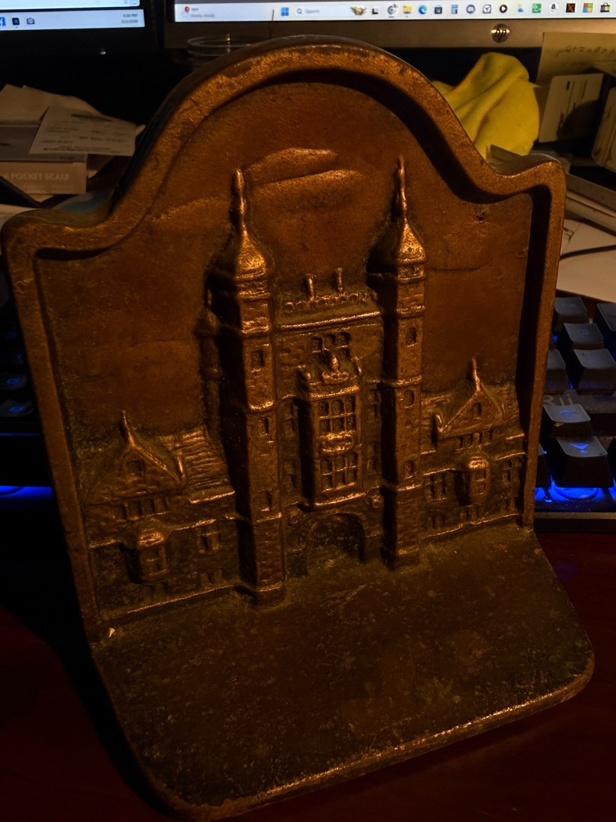 Vintage Gateway of  University Michigan Bookend